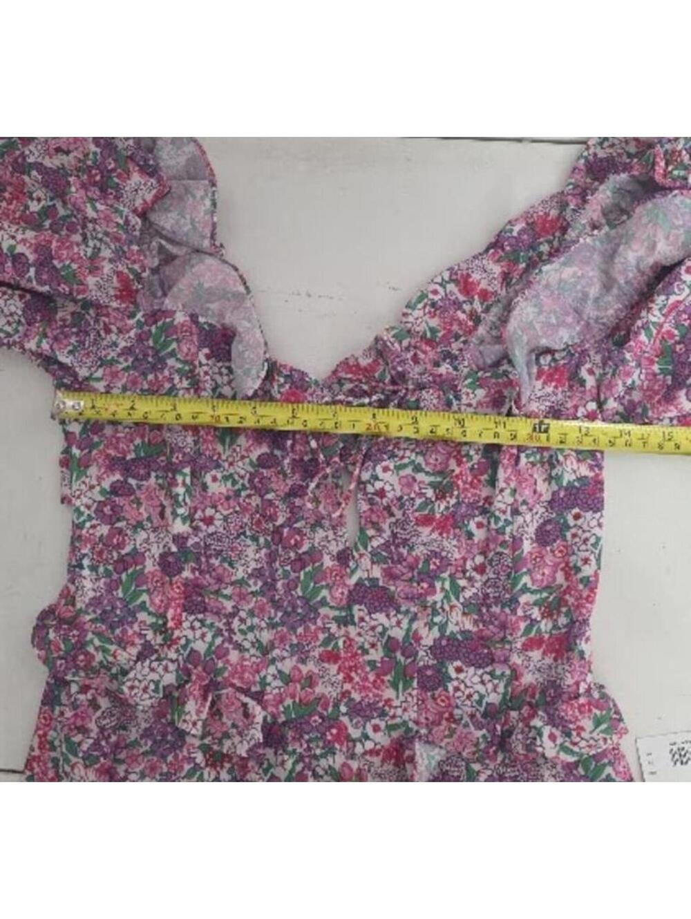 For Love and Lemons Katrina Midi Length Floral Dress Size Small - Picture 6 of 6